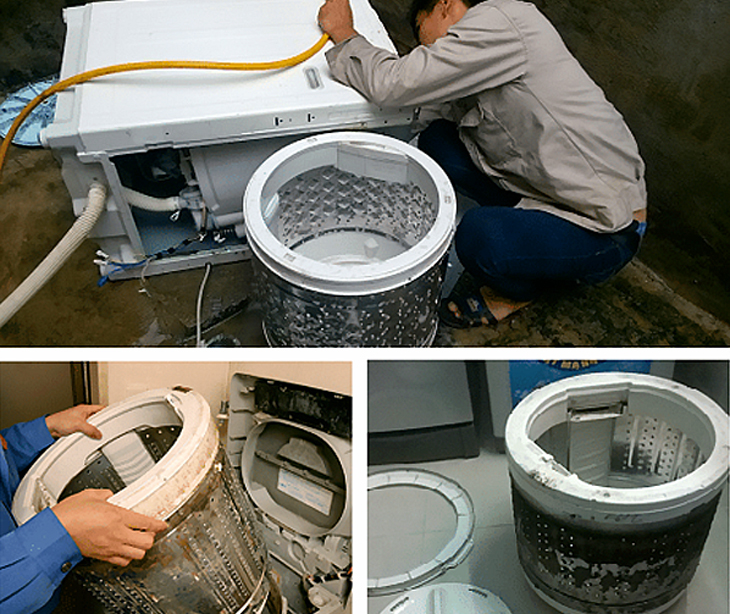 Vệ sinh máy giặt lồng đứng tại Vĩnh lộc A