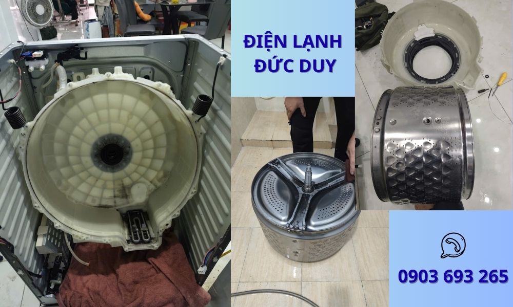 Vệ sinh máy giặt lồng ngang hiệu Toshiba