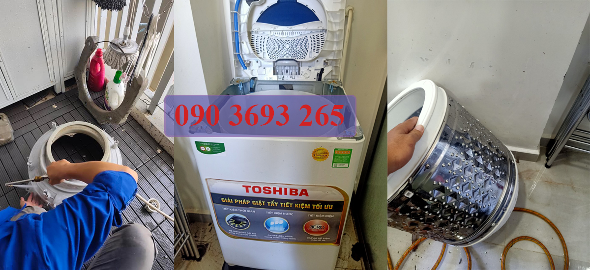 Vệ sinh máy giặt lồng đứng Toshiba